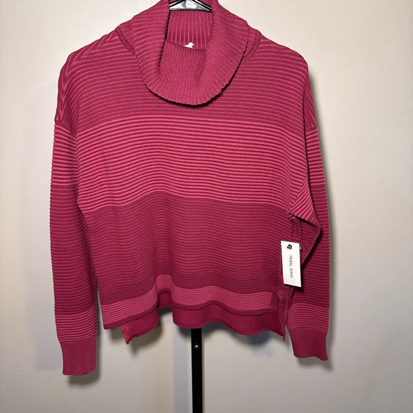 Tribal Jeans Sweaters - Women's Tribal Jeans‎ Plum Wine Ribbed Cowl Neck Sweater XS